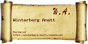 Winterberg Anett névjegykártya